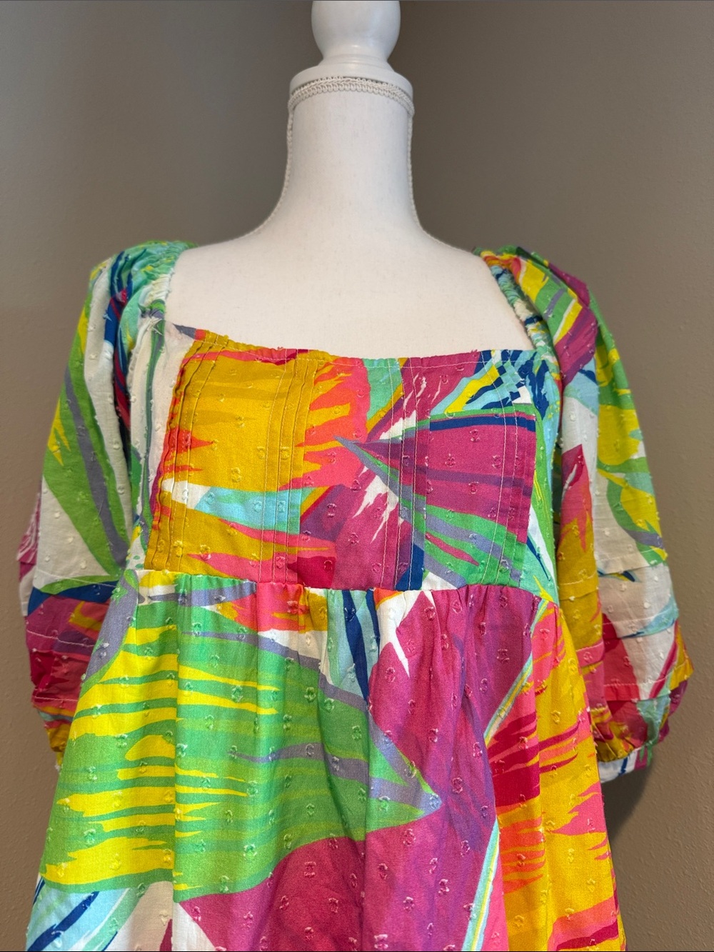 Farm Rio | Rainbow Leaves Midi Dress | XL - Picture 4 of 10